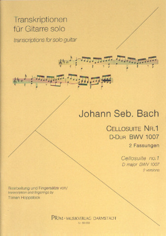 BACH J.S. (1685-1750 Alemania)<br><br>Suite N�1 para cello D-Dur,